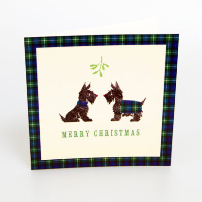 Tartan Scottie Dogs Christmas Cards