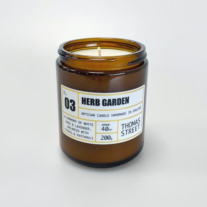 Herb Garden Glass Candle