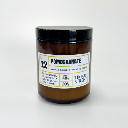 Pomegranate Glass Candle (With lid)