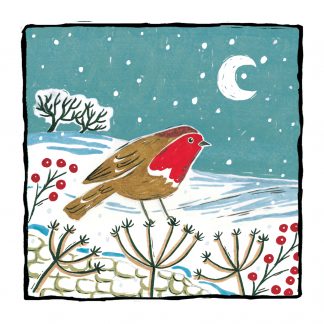 Printed Robin Christmas Card