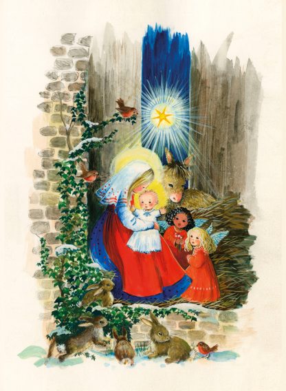 Vintage Nativity Christmas Card