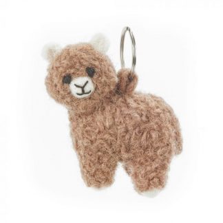 Alpaca Felt Keyring