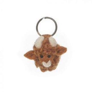 Highland Cow Felt Keyring