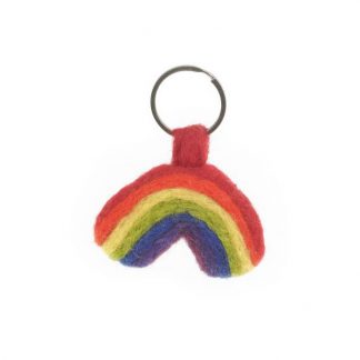 Rainbow Felt Keyring